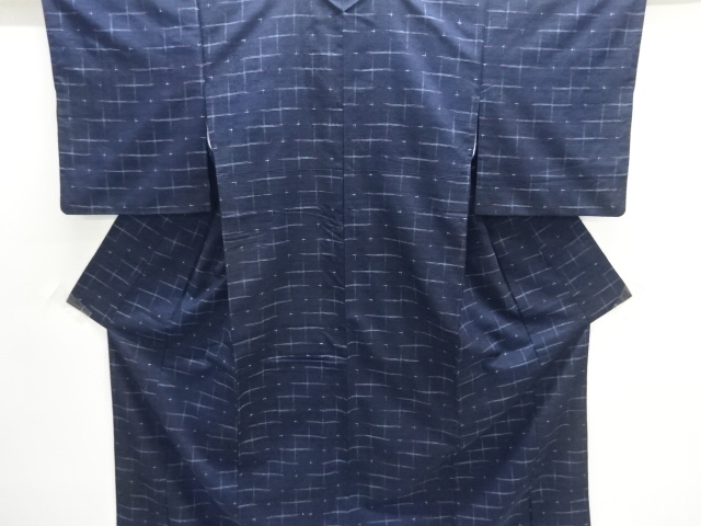 JAPANESE KIMONO / TSUMUGI / WOVEN ABSTRACT PATTERN